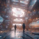 AI technology in video production, futuristic digital graphics