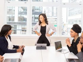 team collaboration in a modern office