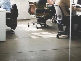business brainstorming session with diverse team in modern office